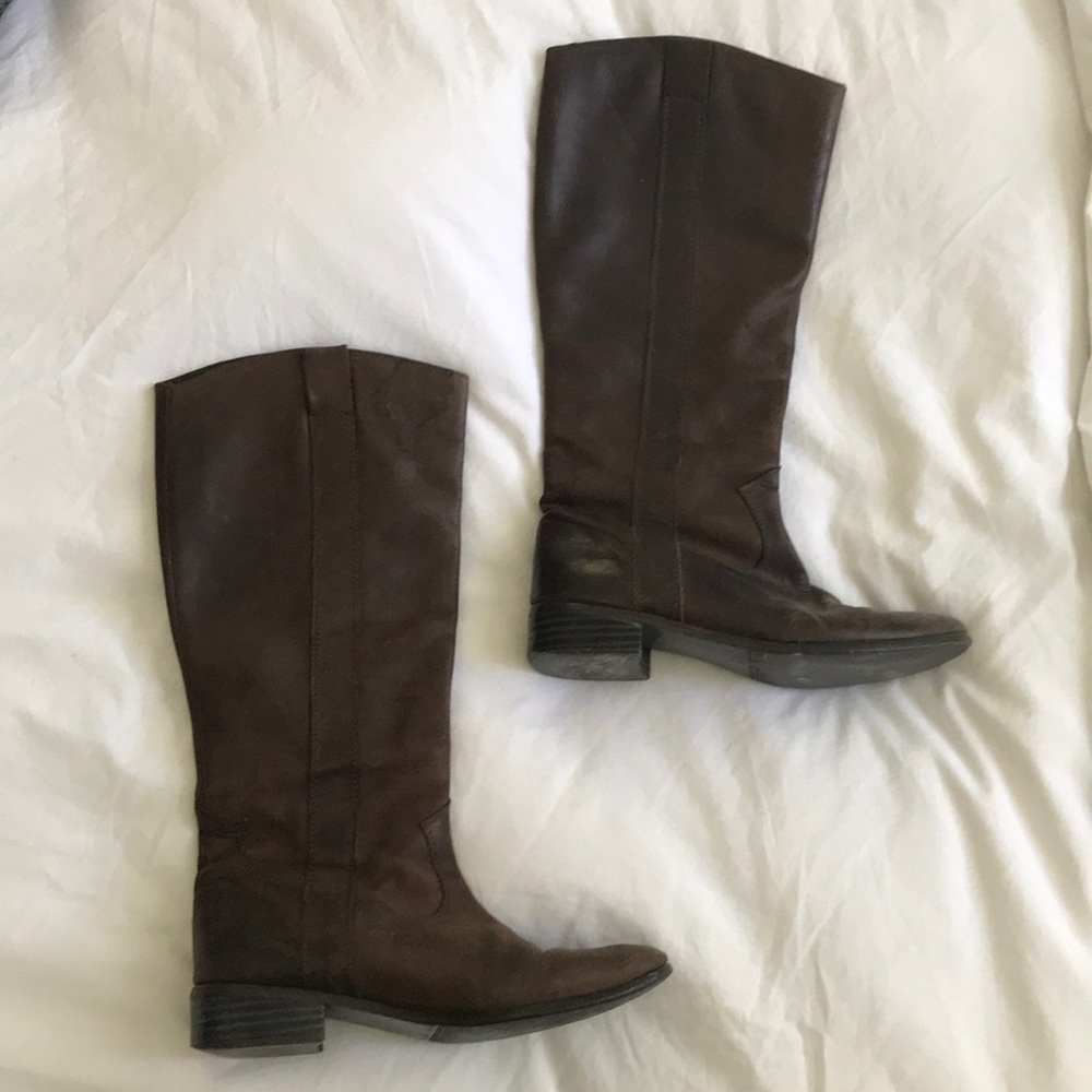 Leather riding boots